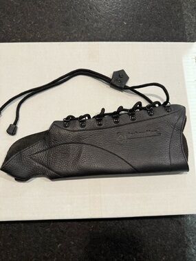 Black Leather Archery Arm Guard with Lace Closure